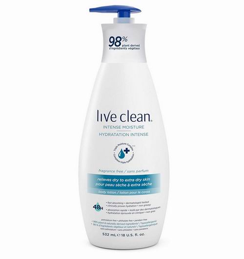  Live Clean 无香精强效保湿润肤露532毫升 5.99加元（shoppers同款价 13.49加元）