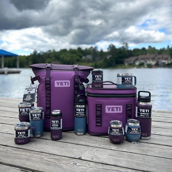  精选多款 YETI Rambler 超强保温 紫色系列 专业户外不锈钢 网红保温杯、保温包等全场8折！