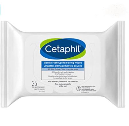  Cetaphil 含芦荟洋甘菊绿茶 温和卸妆湿巾25张 8.06加元（原价 10.99加元）