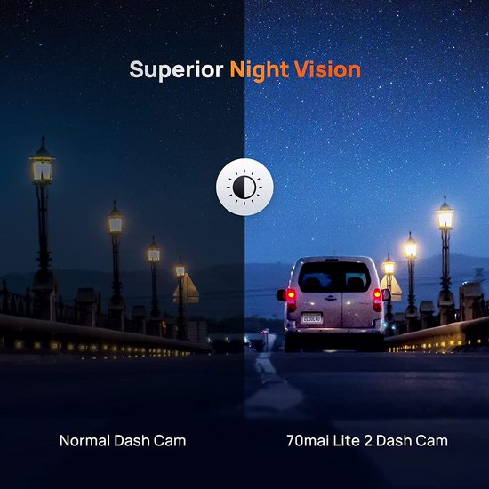 小米 70mai Dash Cam Lite 2 1080P全高清 行车记录仪 43.19加元限量特卖并包邮！