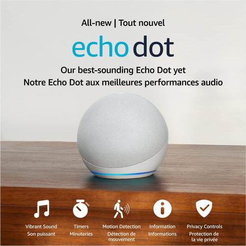  Echo Dot 亚马逊第5代智能家居语音机器人 54.99加元（原价 89.98加元）