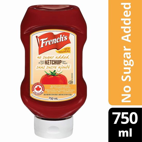  French's 无糖加拿大番茄酱（750毫升）6.5折 3.11加元！