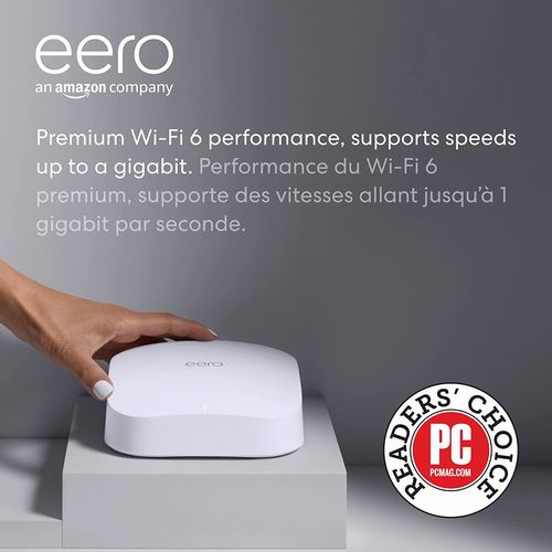  历史新低！Amazon eero Pro 6 三频 Wi-Fi 6 无线网状系统1-2件套5折 129.99-199.99加元包邮！