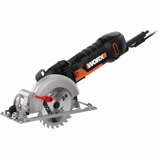  历史新低！Worx 威克士 WX439L 4.5英寸 4.5安培 电动圆锯5折 49.97加元包邮！