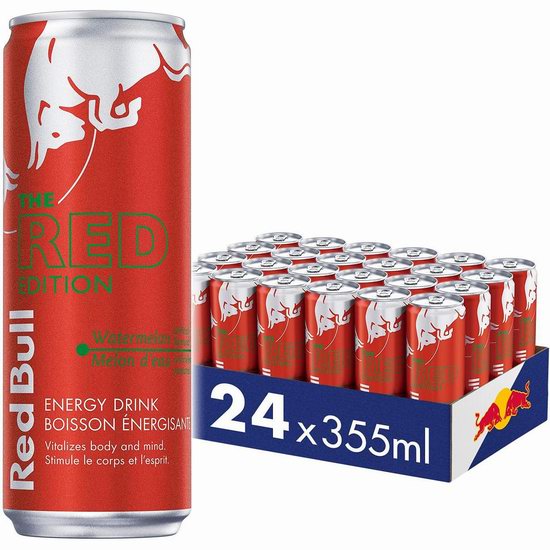  白菜价！历史新低！Red Bull 西瓜味 红牛能量饮料（355毫升x24罐）3.7折 29.73加元！