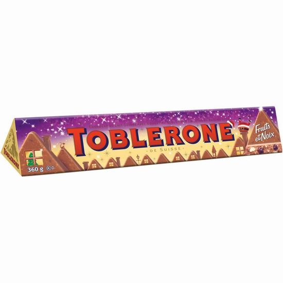  Toblerone 水果坚果 瑞士三角巧克力（360克）3.5折 9.49加元！