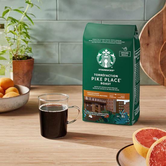  历史新低！Starbucks 星巴克 Pike Place Roast 中度烘焙咖啡粉（793克）4.9折 9.97加元！