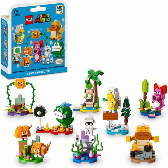  LEGO 乐高 71413 超级玛丽系列6 角色包（1个角色）6.1折 7.99加元！随机发货！