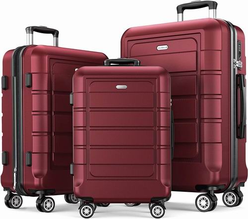 SHOWKOO  可扩展硬壳拉杆行李箱3件套 239.99加元包邮！8色可选！