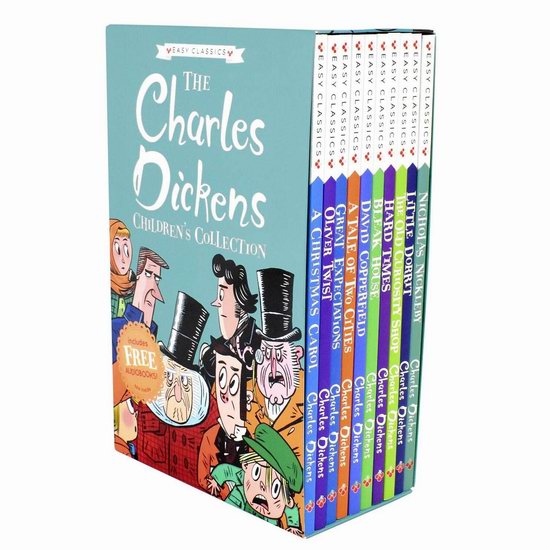  超级白菜！《Charles Dickens 查尔斯·狄更斯 经典文学 儿童版10册合集》2.1折 30加元！包含《雾都孤儿》、《双城记》、《圣诞颂歌》等名著！送有声版！