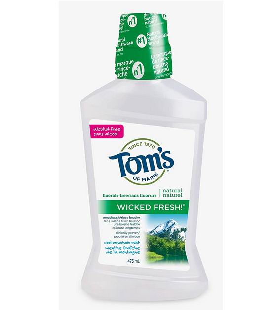  Tom's of Maine 清新薄荷 天然无氟漱口水473毫升 3.32加元（原价 6.99加元）