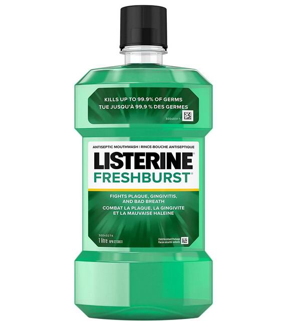 Listerine Fresh Burst 抗菌漱口水1升 4.71加元（原价 7.27加元）