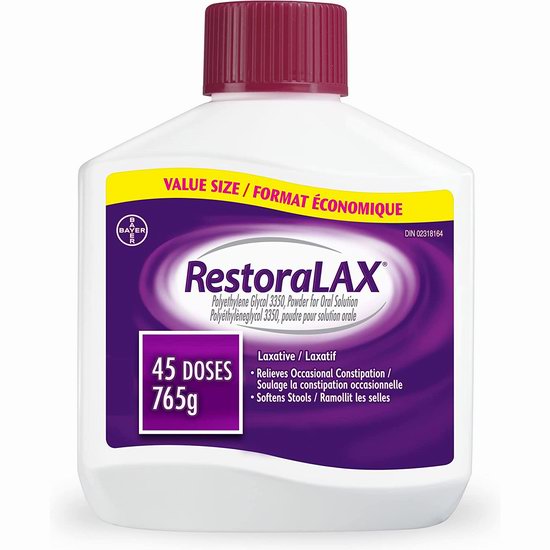  RestoraLAX 便秘克星 通便排毒冲剂（45剂量）5.7折 24.59加元！