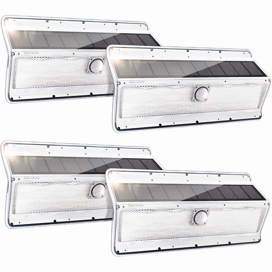 白菜价！EZBASICS 200 LEDs 超亮太阳能室外运动感应灯2-4件套2.8折 15.99-27.99加元包邮！2色可选！