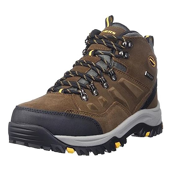  Skechers 斯凯奇 RELMENT PELMO 男式真皮防水登山靴4.5折 65加元包邮！