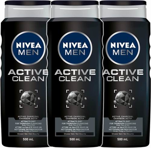  NIVEA 3合1 男士洗面奶/沐浴露/洗发水 3x500毫升 14.16加元（原价 20.38加元）！每瓶4.72加元