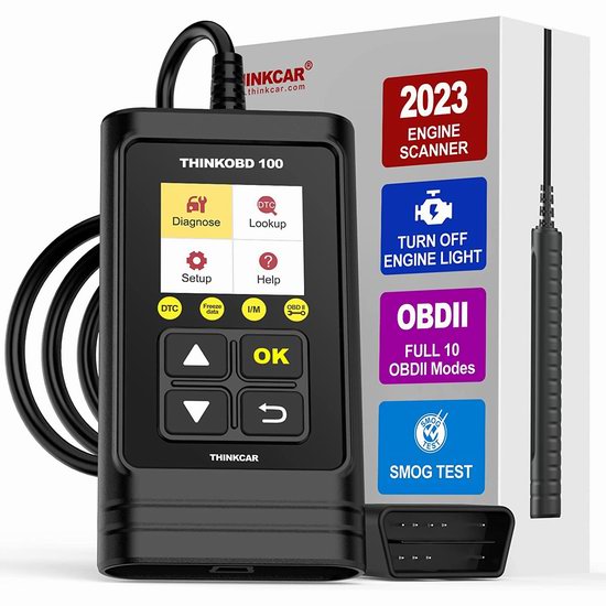  THINKCAR 100 OBD2 汽车故障诊断仪4.1折 20.59加元！