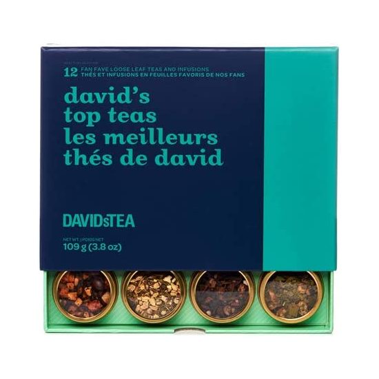  DAVIDsTEA Top Teas 什锦散装花果茶12件套6折 23.99加元包邮！