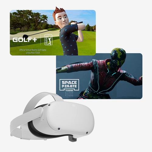  Meta Quest 2  128/256GB 一体式虚拟现实VR头戴系统+《高尔夫》+《宇宙海盗》捆绑包 459.96-589.99加元（原价 659.96加元）