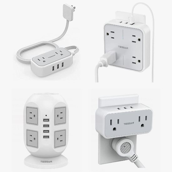  精选多款 TESSAN 插线板、插线座、墙插等7折起！低至15.99加元！