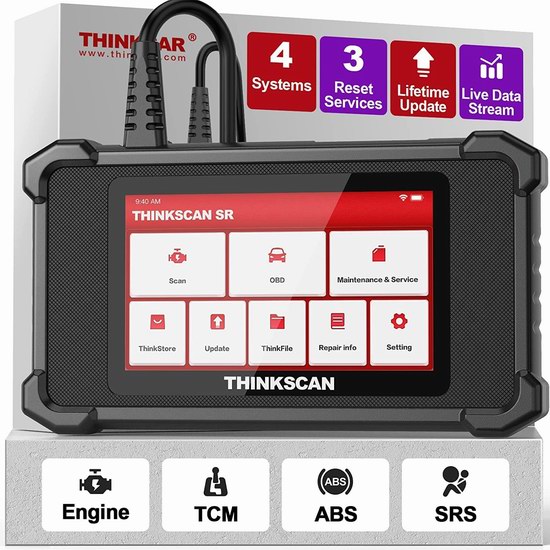  历史新低！THINKCAR OBD2 THINKSCAN SR4 专业汽车故障诊断仪5折 119.97加元包邮！