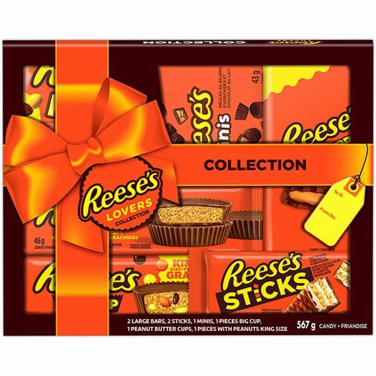  Reese's 巧克力糖果花生酱杯 什锦礼盒装（567克）6折 8.99加元！