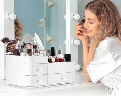  ONXE 大容量化妆品收纳盒 带抽屉 32.46加元（原价 45.99加元 ）
