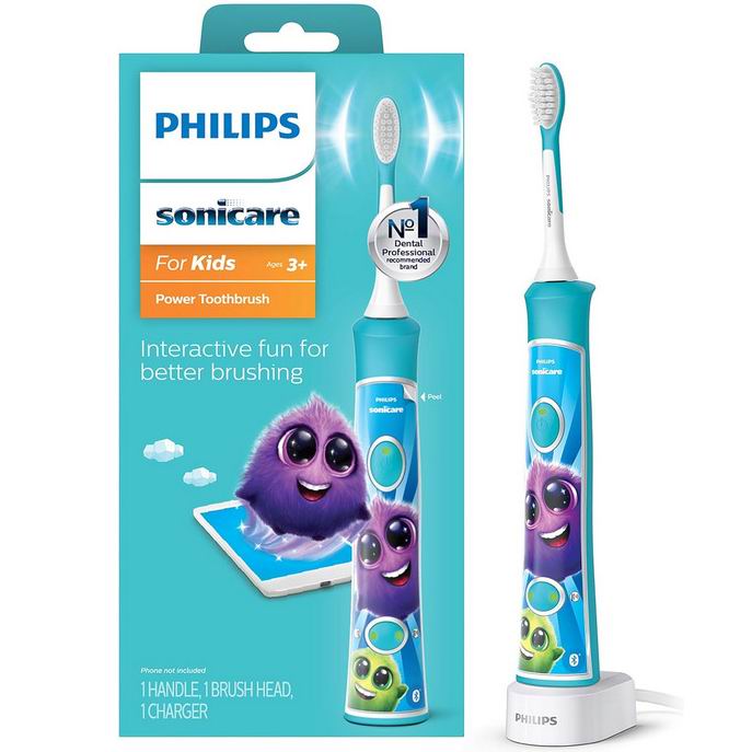 Philips Sonicare 声波震动 蓝牙版儿童电动牙刷 47.95加元（原价 59.99加元）！2色可选