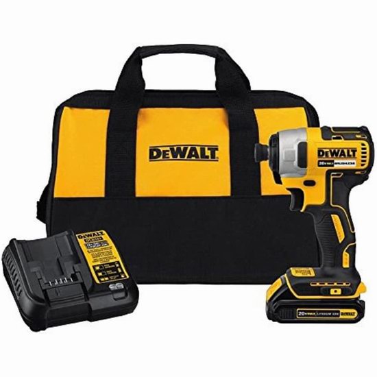  历史新低！DEWALT 得伟 DCF787C1 20伏紧凑型无刷冲击钻4.7折 117.85加元包邮！