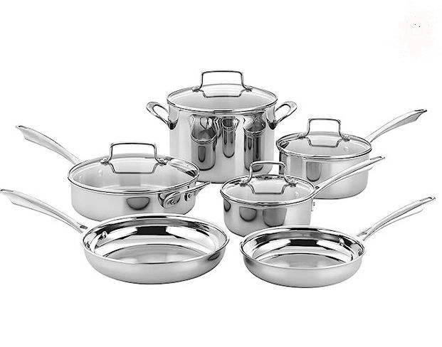  史低价！Cuisinart TPS-10 不锈钢锅具10件套 139.97加元（原价 189.97加元）