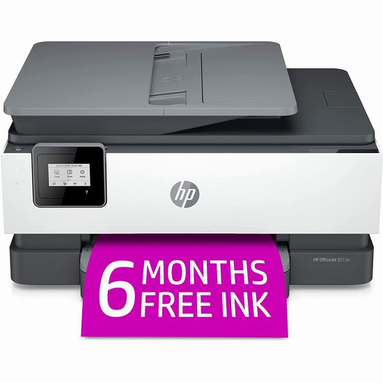  历史新低！HP 惠普 OfficeJet 8015e 多功能一体无线彩色喷墨打印机6.2折 129.99加元！送6个月墨盒！
