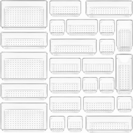  Vtopmart 多用途亚克力透明收纳盒25件套 22.09加元（上市价 45.99加元 ）