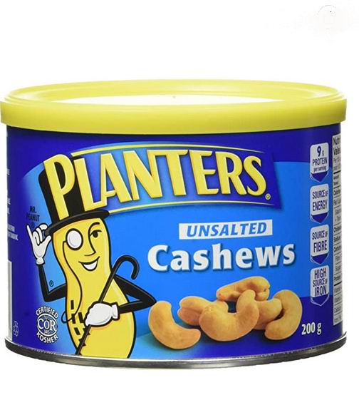  Planters 无盐腰果（200克）4.4折 2.85加元！