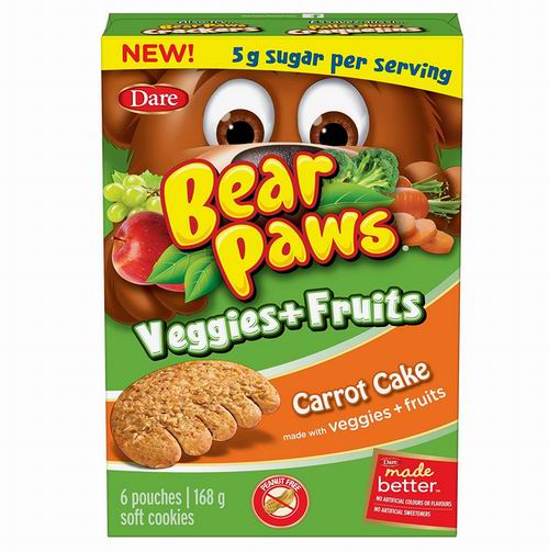  Bear Paws熊掌蔬菜水果胡萝卜软饼干 2.59加元（原价 3.27加元）