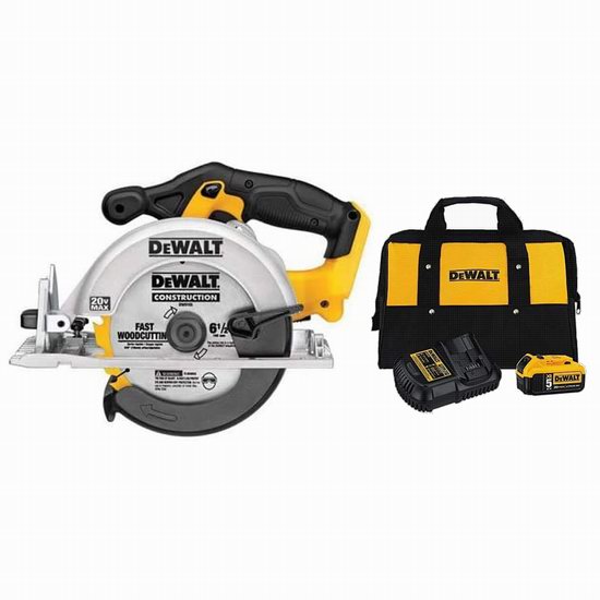  历史最低价！DEWALT 得伟 DCS391B 20伏 Max 充电式圆锯+锂电池+充电器套装6.1折 199加元包邮！