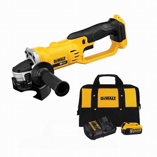  历史最低价！DEWALT 得伟 DCG412B 20V MAX 充电式角磨机/电磨切割机+锂电池+充电器套装6.6折 199加元包邮！