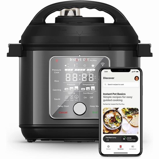  历史最低价！Instant Pot Pro Plus Wi-Fi 6夸脱 10合一 顶级智能电压力锅6.6折 199.99加元包邮！