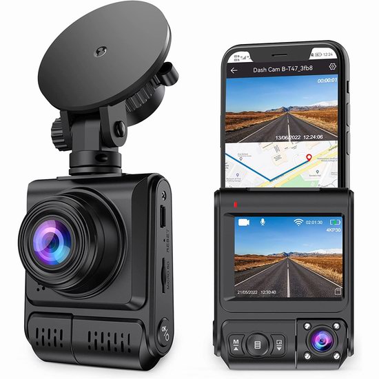  历史新低！Otovoda 4K超高清 内外双镜头 GPS行车记录仪3.9折 81.99加元限量特卖并包邮！