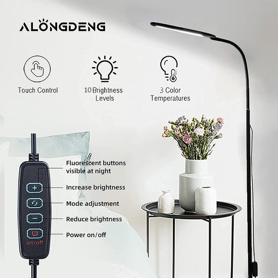 历史新低！ALongDeng 14瓦 LED护眼 二合一 时尚落地灯4.4折 24.99加元包邮！