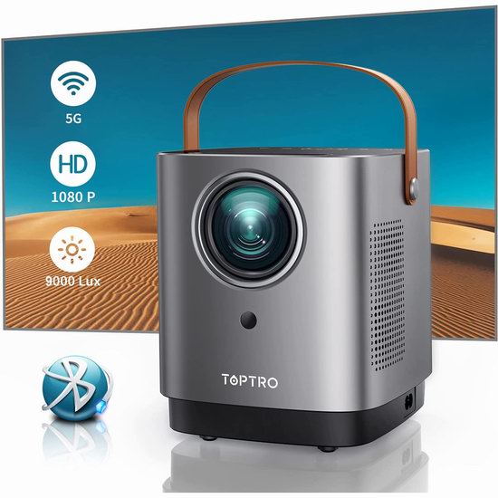  历史新低！TOPTRO 9000流明 5G WiFi 无线投影仪4.8折 97.29加元包邮！
