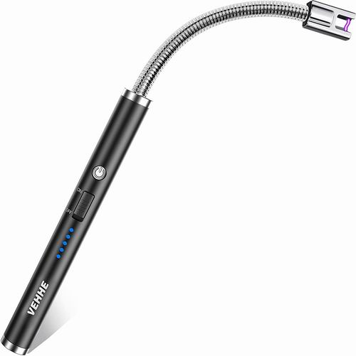  VEHHE USB充电 便携式无焰防风电打火机 11.69加元（原价 15.99加元）