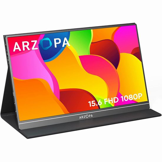  历史最低价！ARZOPA 15.6英寸 1080P FHD IPS 多用途便携式显示器/手机笔记本扩展屏幕 129加元（原价 189加元）