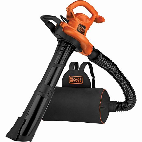  BLACK+DECKER 高性能 三合一 吹叶机/吹扫机/碎叶机6.2折 89.98加元包邮！