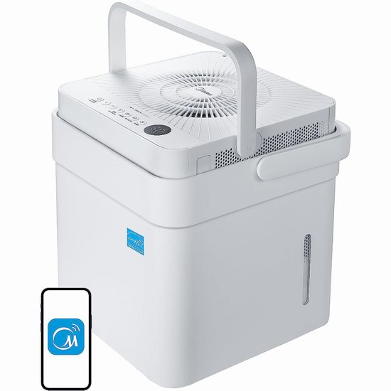  Midea 美的 Cube 50品脱 超紧凑 可扩展容量 智能除湿机 317.53加元包邮！覆盖面积高达4500呎！