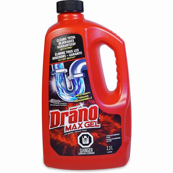  Drano Max Gel 下水道强力疏通液2.3升超值装 9.87加元（原价 10.99加元）