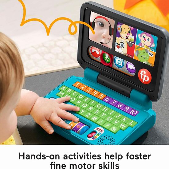  历史新低！Fisher-Price 费雪 Laugh & Learn 婴幼儿益智启蒙 笔记本电脑玩具4.5折 10加元！