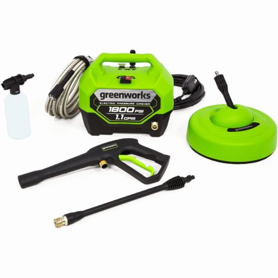  Greenworks 1800 PSI 家用高压清洗机5.7折 114.39加元包邮！
