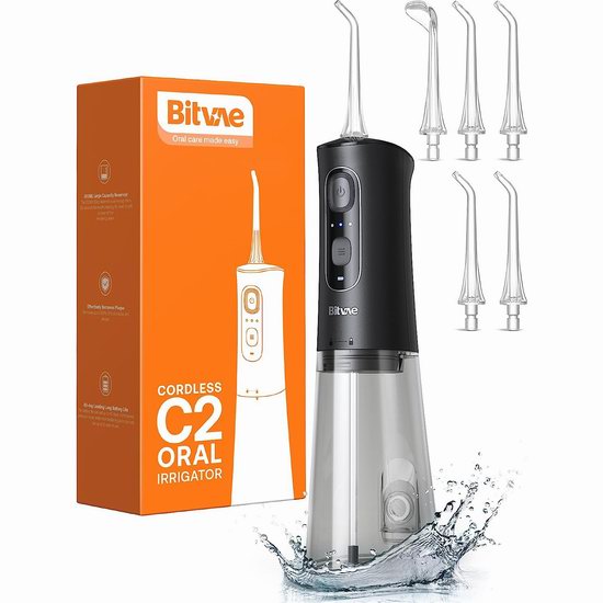  Bitvae 300ml 便携式无绳水牙线6.5折 29.96加元！