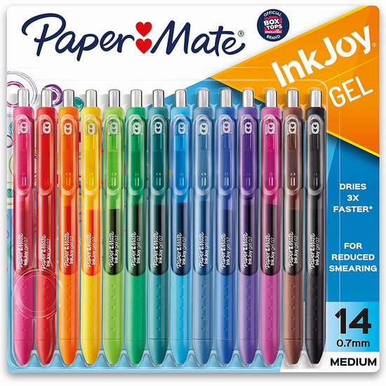  PAPER MATE InkJoy 彩色凝胶笔24支装5.3折 15.98加元！