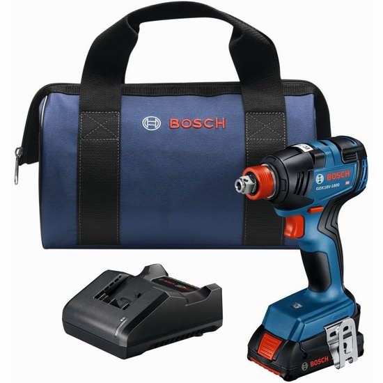  Bosch 博世 GDX18V-1800B12 18伏 无刷冲击起子/电钻套装5.6折 129加元包邮！